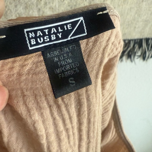 Natalie Busby Cotton Gauze Scoop Neck Tee - Picture 3 of 3